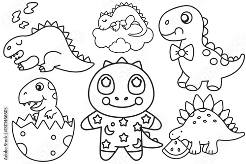 Dinosaur coloring pages, cute dinosaur, dinosaur, bold and easy coloring pages, dinosaur line art, animals, victor, dinosaur victor