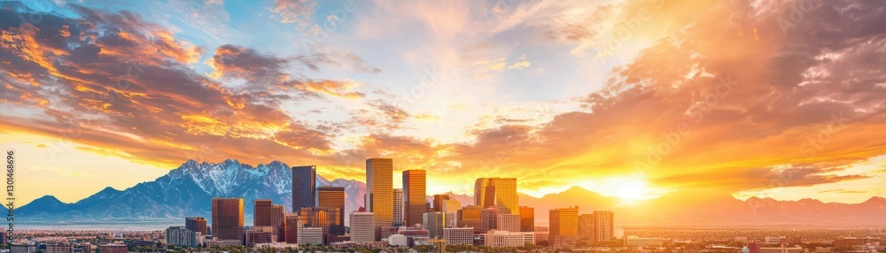Entrepreneurial Chaos in Commerce: Packing Orders Amidst Vibrant Sunset Cityscape Entrepreneurial Chaos in Commerce: Packing Orders Amidst Vibrant Sunset Cityscape