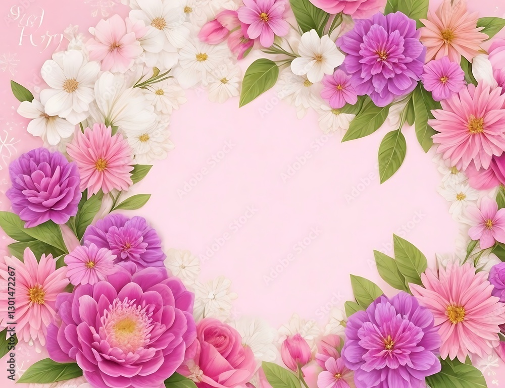 Elegant Meadow-Themed Spring Digital Art Elegant Meadow-Themed Spring Digital Art