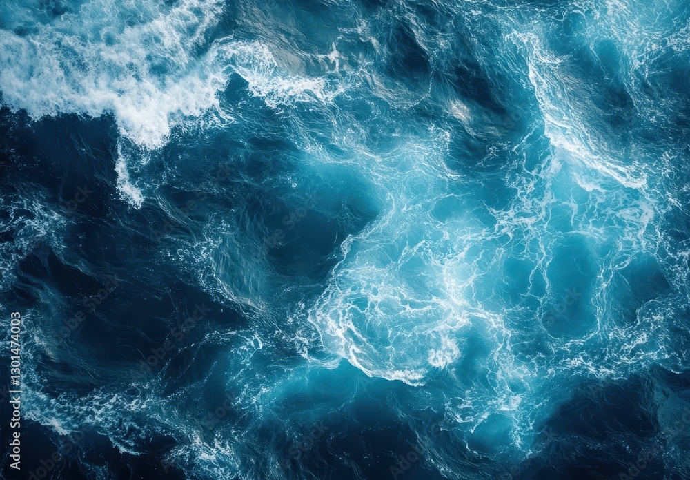 Stunning Aerial View of Turquoise Ocean Waves with Foamy White Crests Captured from Above on a Bright Sunny Day in Clear Blue Waters Stunning Aerial View of Turquoise Ocean Waves with Foamy White Crests Captured from Above on a Bright Sunny Day in Clear Blue Waters