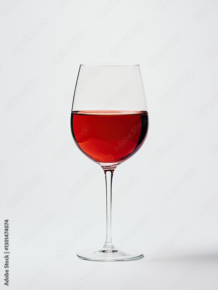 Close-up of a red cocktail in a wine glass, against a white background. food photography. Close-up of a red cocktail in a wine glass, against a white background. food photography.