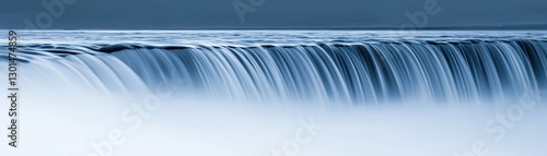 Waterfall in Monochromatic Blue
