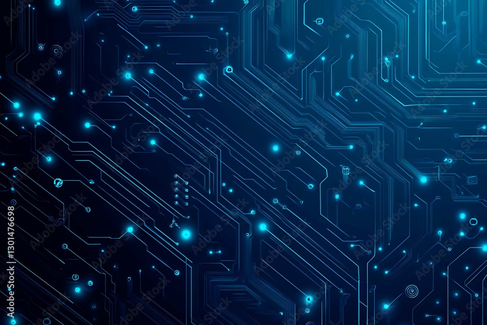 Abstract close-up of a glowing blue digital circuit board, showcasing intricate connections and technological design on a black background.
Abstract close-up of a glowing blue digital circuit board, showcasing intricate connections and technological design on a black background.