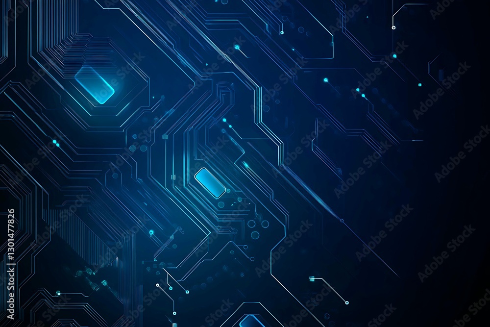 Abstract close-up of a glowing blue digital circuit board, showcasing intricate connections and technological design on a black background.
Abstract close-up of a glowing blue digital circuit board, showcasing intricate connections and technological design on a black background.