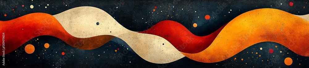 Bold Red Yellow and White Waves with Textured Background. Generative AI Bold Red Yellow and White Waves with Textured Background. Generative AI