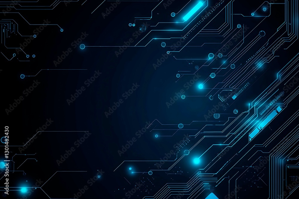 Abstract close-up of a glowing blue digital circuit board, showcasing intricate connections and technological design on a black background.
Abstract close-up of a glowing blue digital circuit board, showcasing intricate connections and technological design on a black background.