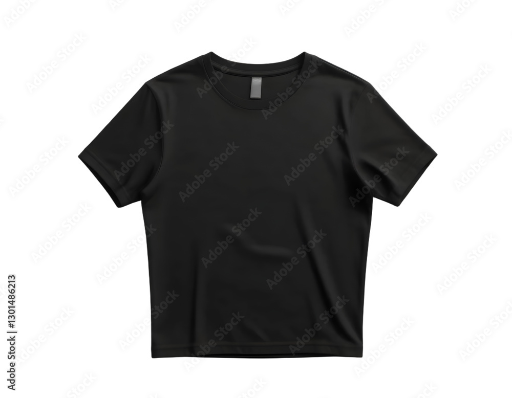 Black t-shirt isolated on a transparent background Black t-shirt isolated on a transparent background