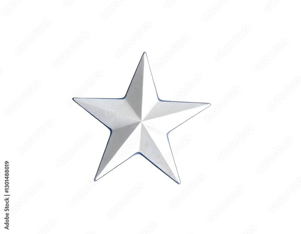 Silver star isolated on transparent background Silver star isolated on transparent background