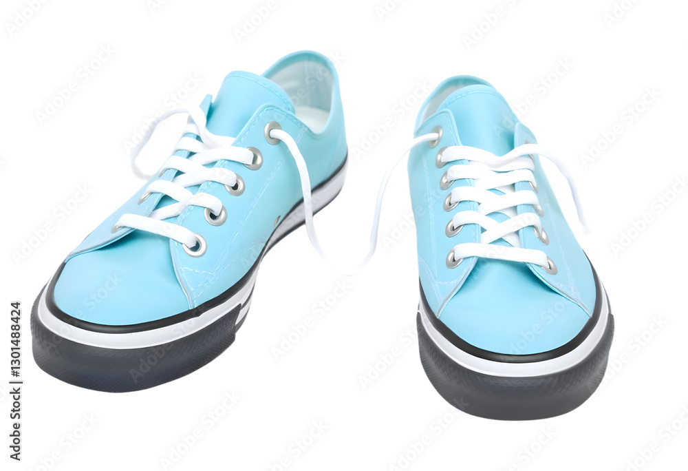 Blue sneakers isolated on transparent background Blue sneakers isolated on transparent background