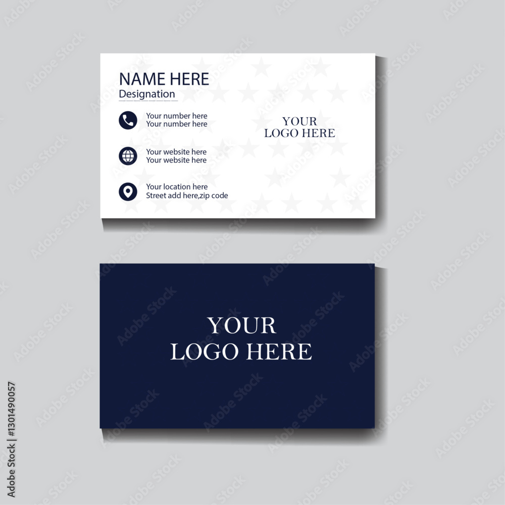 custom made wallpaper toronto digitalDark blue and white modern corporate business card template design. Simple clean creative business card template