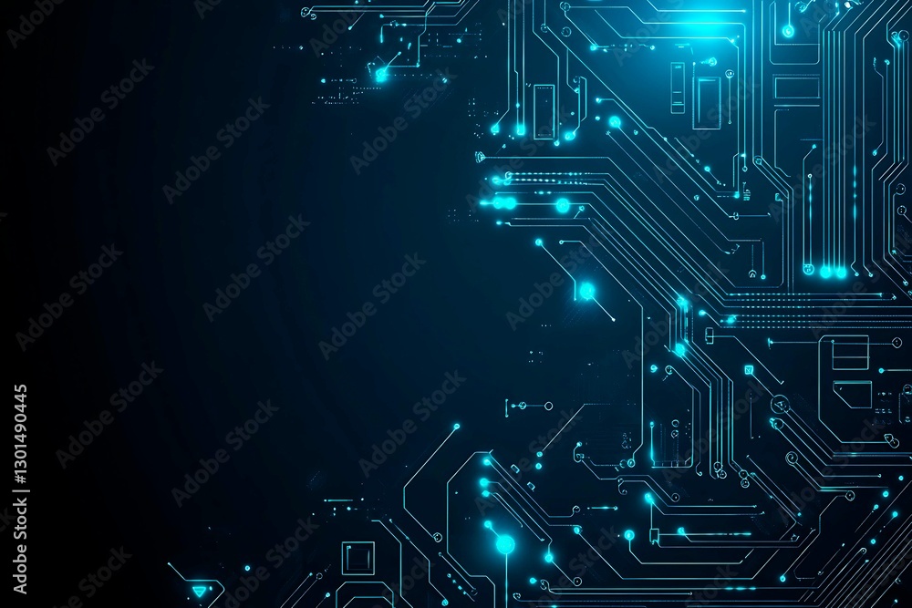 Abstract close-up of a glowing blue digital circuit board, showcasing intricate connections and technological design on a black background.
Abstract close-up of a glowing blue digital circuit board, showcasing intricate connections and technological design on a black background.