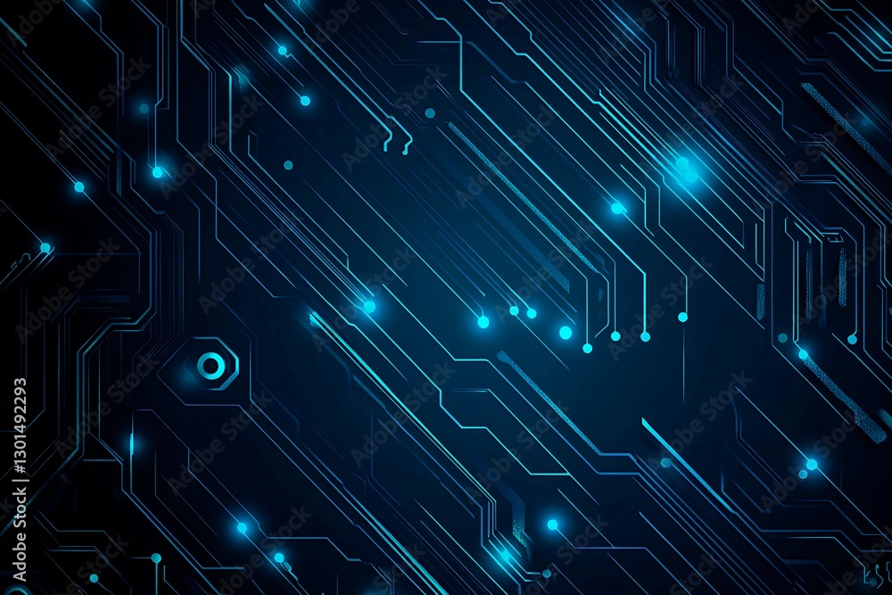 Abstract close-up of a glowing blue digital circuit board, showcasing intricate connections and technological design on a black background.
Abstract close-up of a glowing blue digital circuit board, showcasing intricate connections and technological design on a black background.