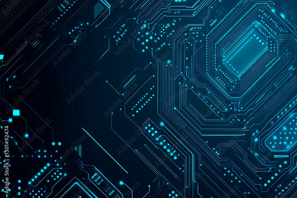 Abstract close-up of a glowing blue digital circuit board, showcasing intricate connections and technological design on a black background.
Abstract close-up of a glowing blue digital circuit board, showcasing intricate connections and technological design on a black background.