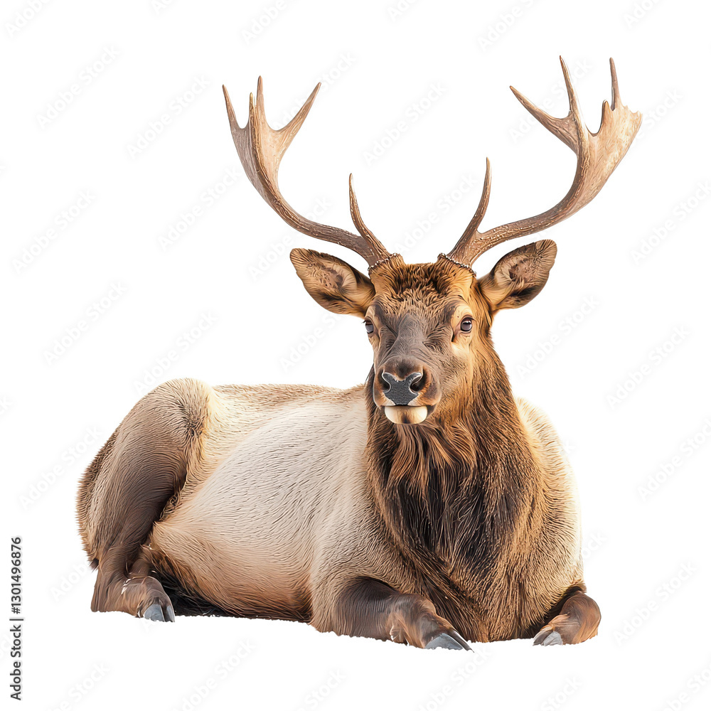 Fototapeta premium Elephant isolated on transparent background, PNG