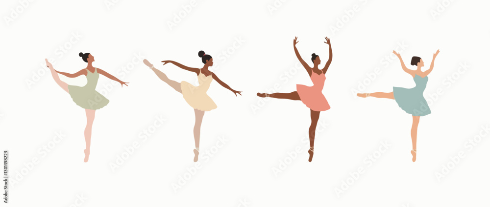 Fototapeta premium Graceful Ballet Dancers, Inclusive Representation in Classical Dance