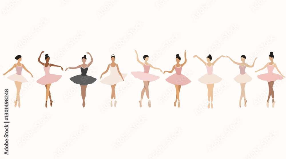 Obraz premium Graceful Ballet Dancers, Inclusive Representation in Classical Dance