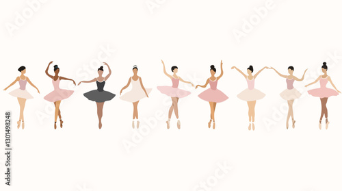 Graceful Ballet Dancers, Inclusive Representation in Classical Dance