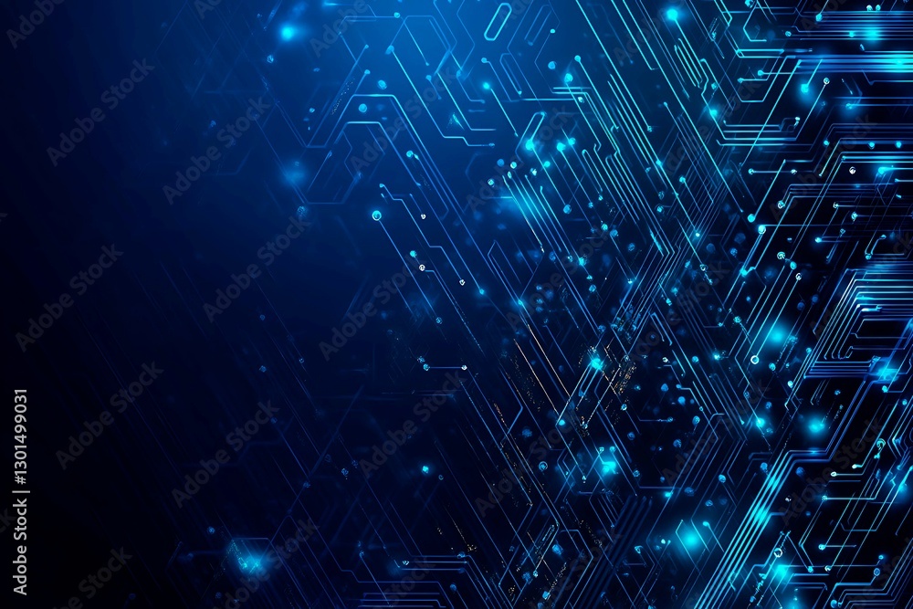 Abstract close-up of a glowing blue digital circuit board, showcasing intricate connections and technological design on a black background.
Abstract close-up of a glowing blue digital circuit board, showcasing intricate connections and technological design on a black background.