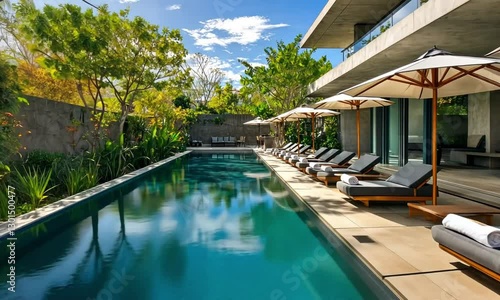 Wallpaper Mural Luxury Villa with Infinity Pool and Lush Tropical Landscaping Torontodigital.ca