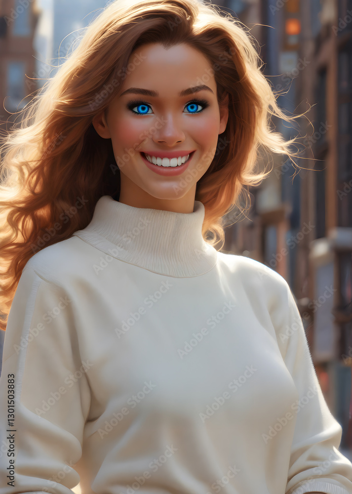 Fototapeta premium Portrait of an Attractive Young Woman