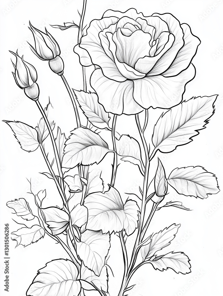 Fototapeta premium A black-and-white bouquet of roses