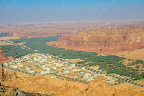 Photos Breathtaking aerial view capturing AlUla Old Town nestled among Saudi Arabia's d