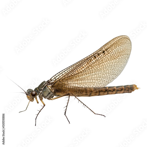 Mayfly isolated on transparent background, PNG
