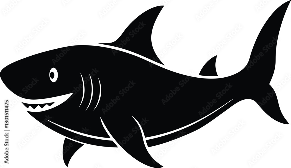 Fototapeta premium shark vector illustration. vector illustration of a shark.