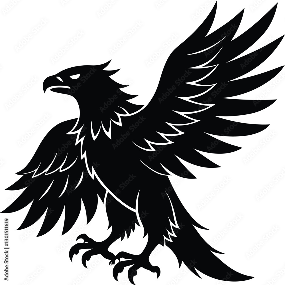 Naklejka premium eagle vector illustration on white background.