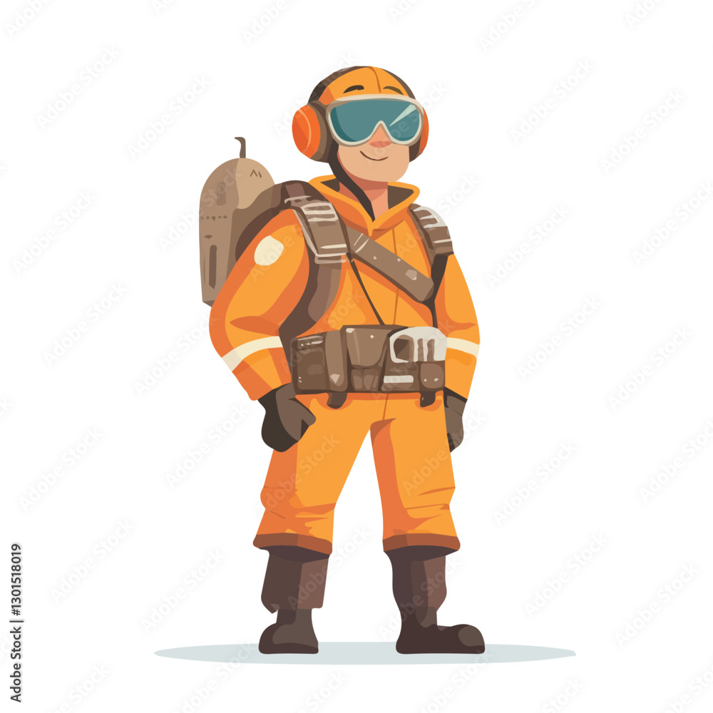 Pilot character design in illustration and vector Pilot character design in illustration and vector