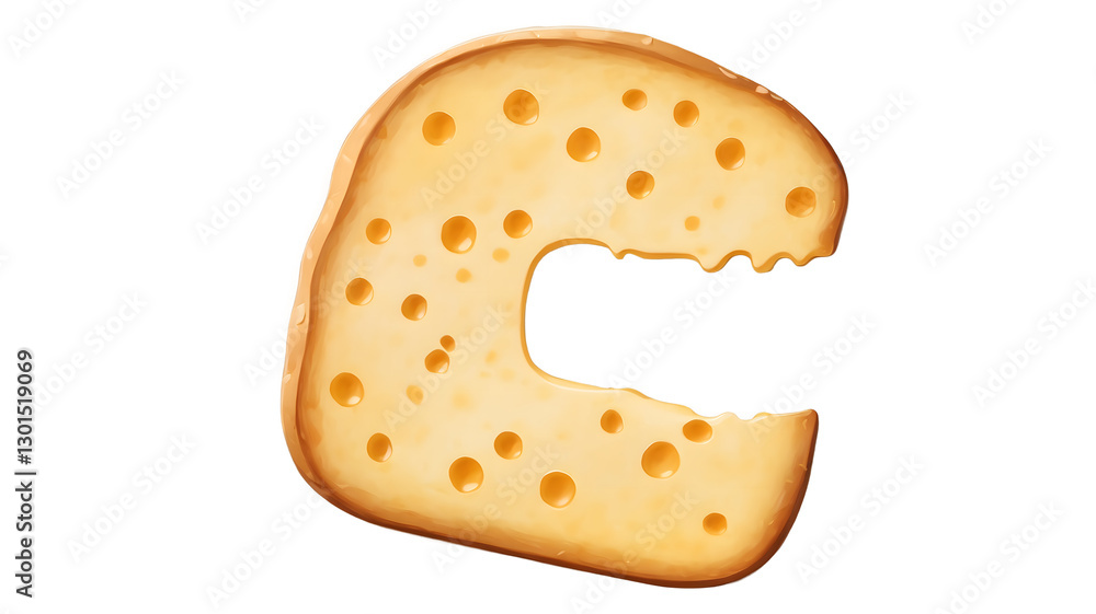 A slice of cheese with bite marks, food photography, delicious snack A slice of cheese with bite marks, food photography, delicious snack