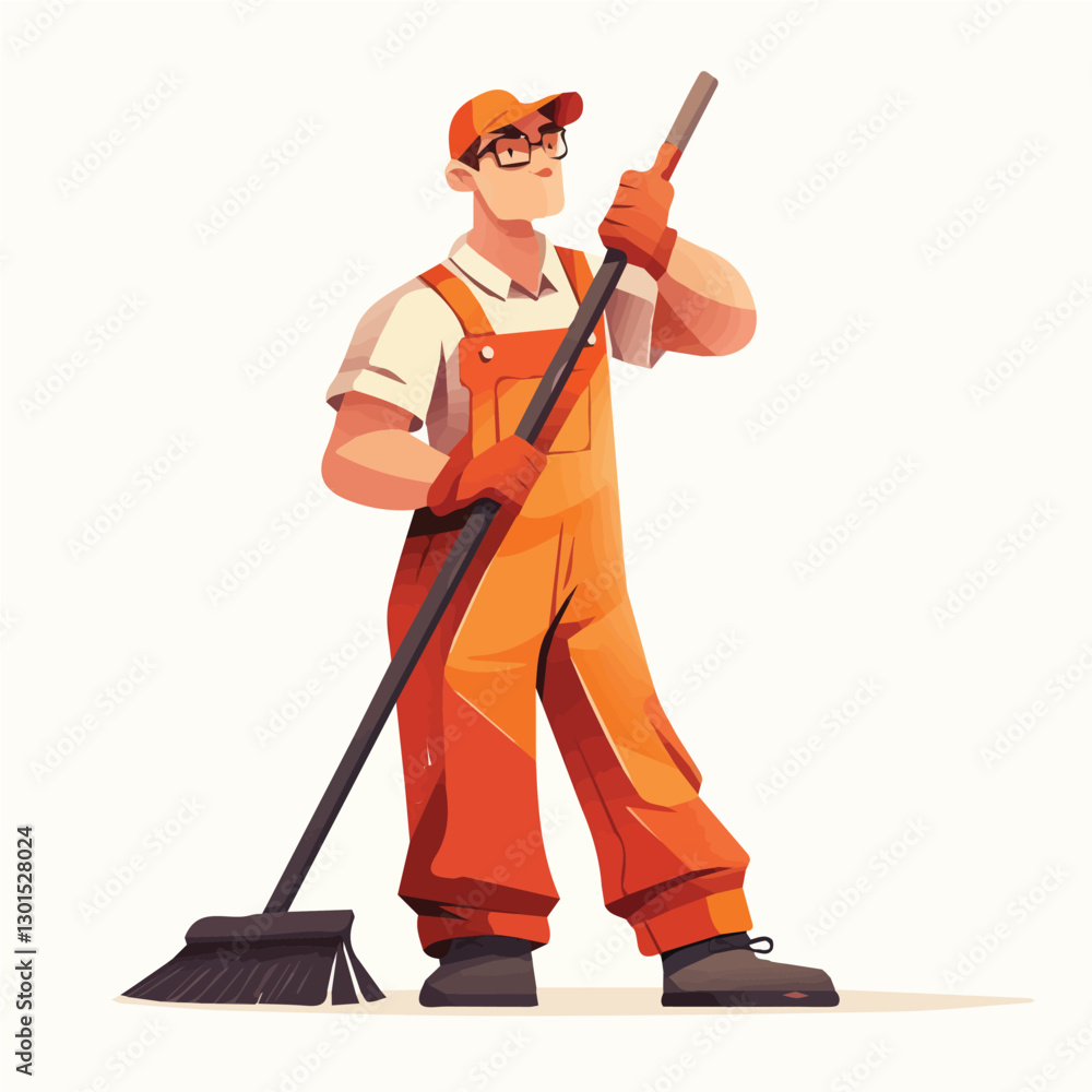 Sweeper design in illustration and vector format