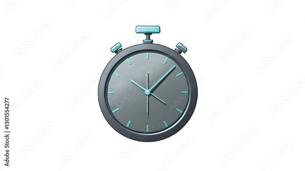 Stopwatch Timer, Time Management, Countdown, 3D Render, Clock Icon Stopwatch Timer, Time Management, Countdown, 3D Render, Clock Icon