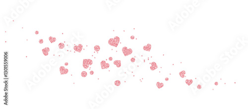 Scattered pink glitter conf...