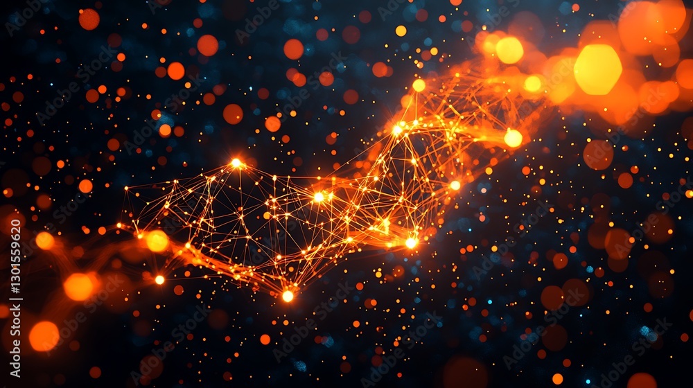 Fototapeta premium Abstract Network Flow; Digital Art