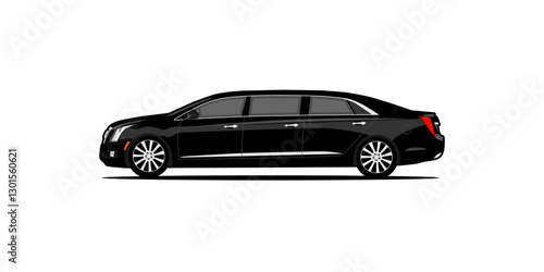 vector presidential state black limousine car