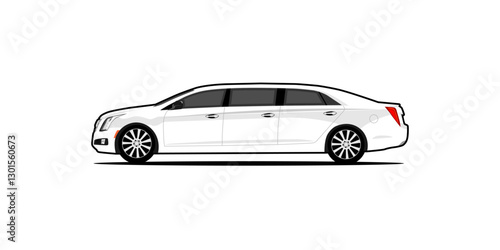 vector presidential state white limousine car