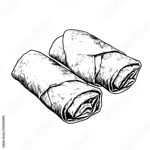 Deliciously wrapped spring rolls displayed on a flat surface ready to be enjoyed during a meal or snack
