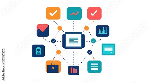 Wallpaper Mural Conceptual visualization of tax management strategies in a digital workspace infographic Torontodigital.ca