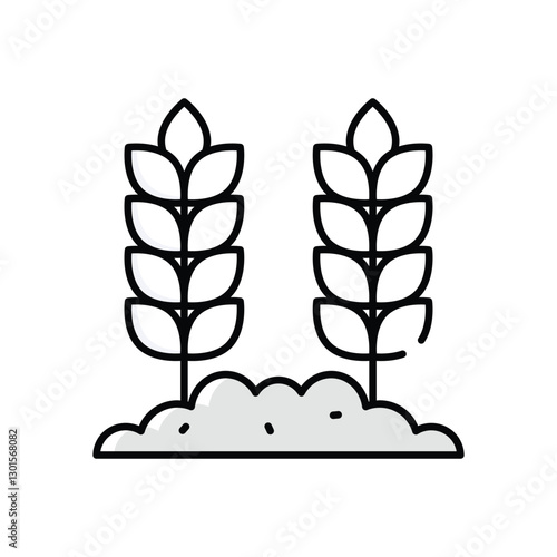 Wheat Grain Vector icon