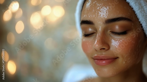 Relaxing Skincare Routine During a Spa Treatment in a Serene Atmosphere