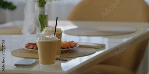 Beautiful breakfast of toast and coffee