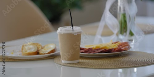 Beautiful breakfast of toast and coffee