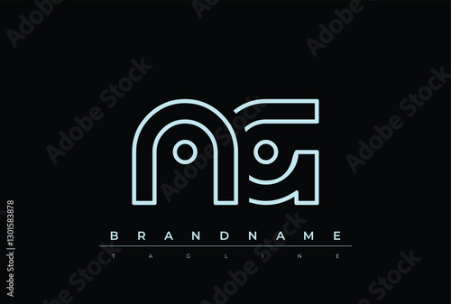 Quadro su tela NG Technology Letter  Logo Template