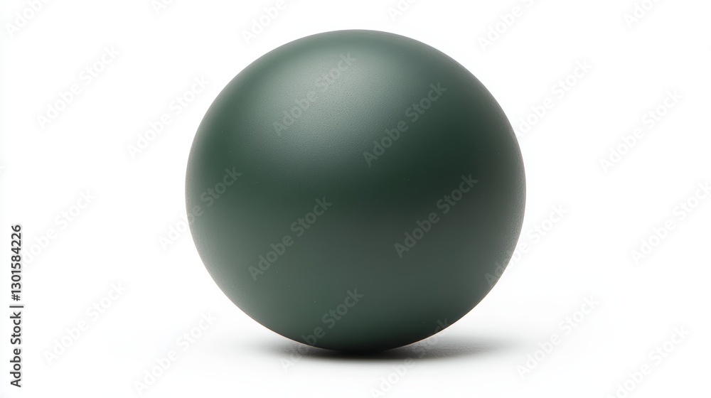Green Sphere on White Background Green Sphere on White Background