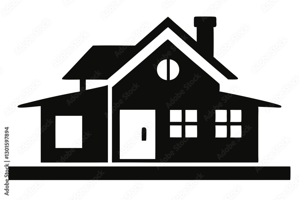 Maison Silhouette Vector Art | Perfect for Logos & Designs Maison Silhouette Vector Art | Perfect for Logos & Designs