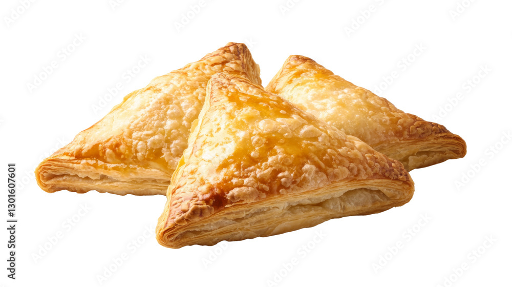 Delicious puff pastries isolated on transparent background, ideal for food and bakery projects Delicious puff pastries isolated on transparent background, ideal for food and bakery projects
