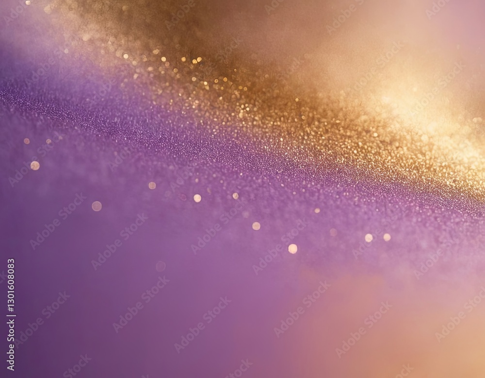 Fototapeta premium A stunning abstract background featuring purple and gold glitter tones.