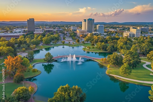 Huntsville Alabama Skyline Drone View