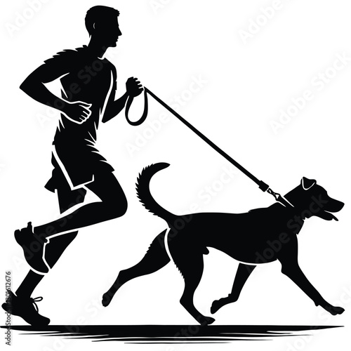 Runner with Dog